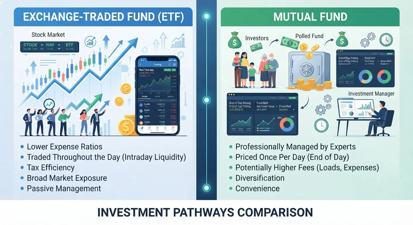 What an ETF Is and How It Differs from a Mutual Fund